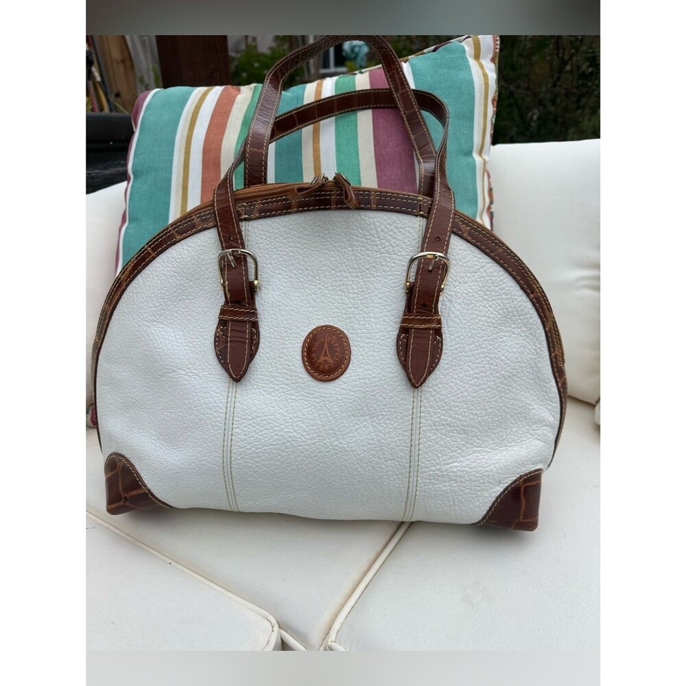 La Tour Eiffel 1887 Large white Leather Shoulder Bag